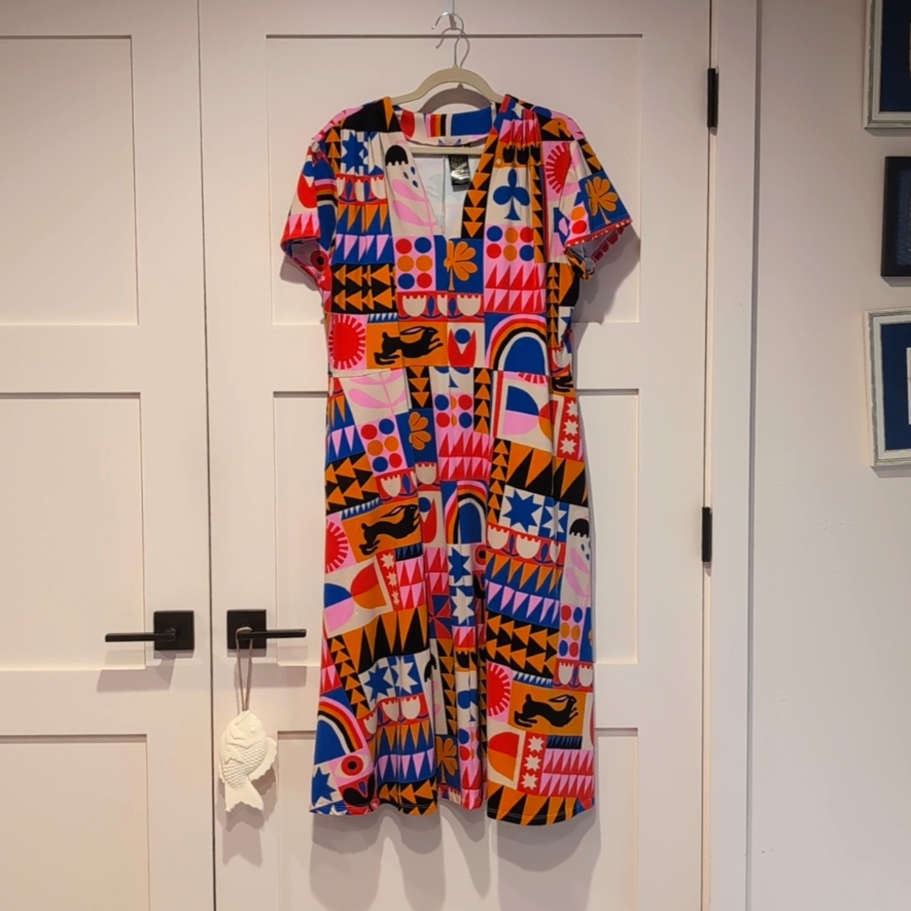Nooworks Greta Dress Congdon Print 3X